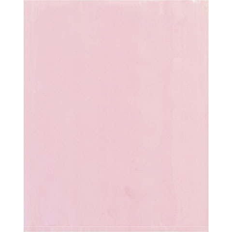 122639 4 mil Pink Antistatic Flat Poly Bag 20x24 Open Top Lay Flat  cs/250 