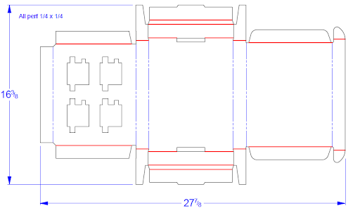 Corrugated Box And Insert Tray Combined Diagram - Leaman Container, Inc.